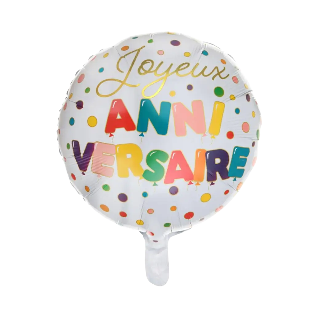 Ballon Anniversaire à Motifs Ballons