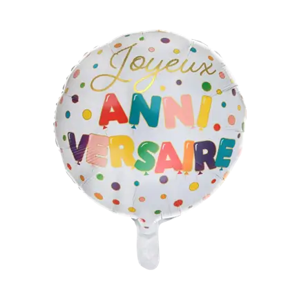 Ballon Anniversaire à Motifs Ballons