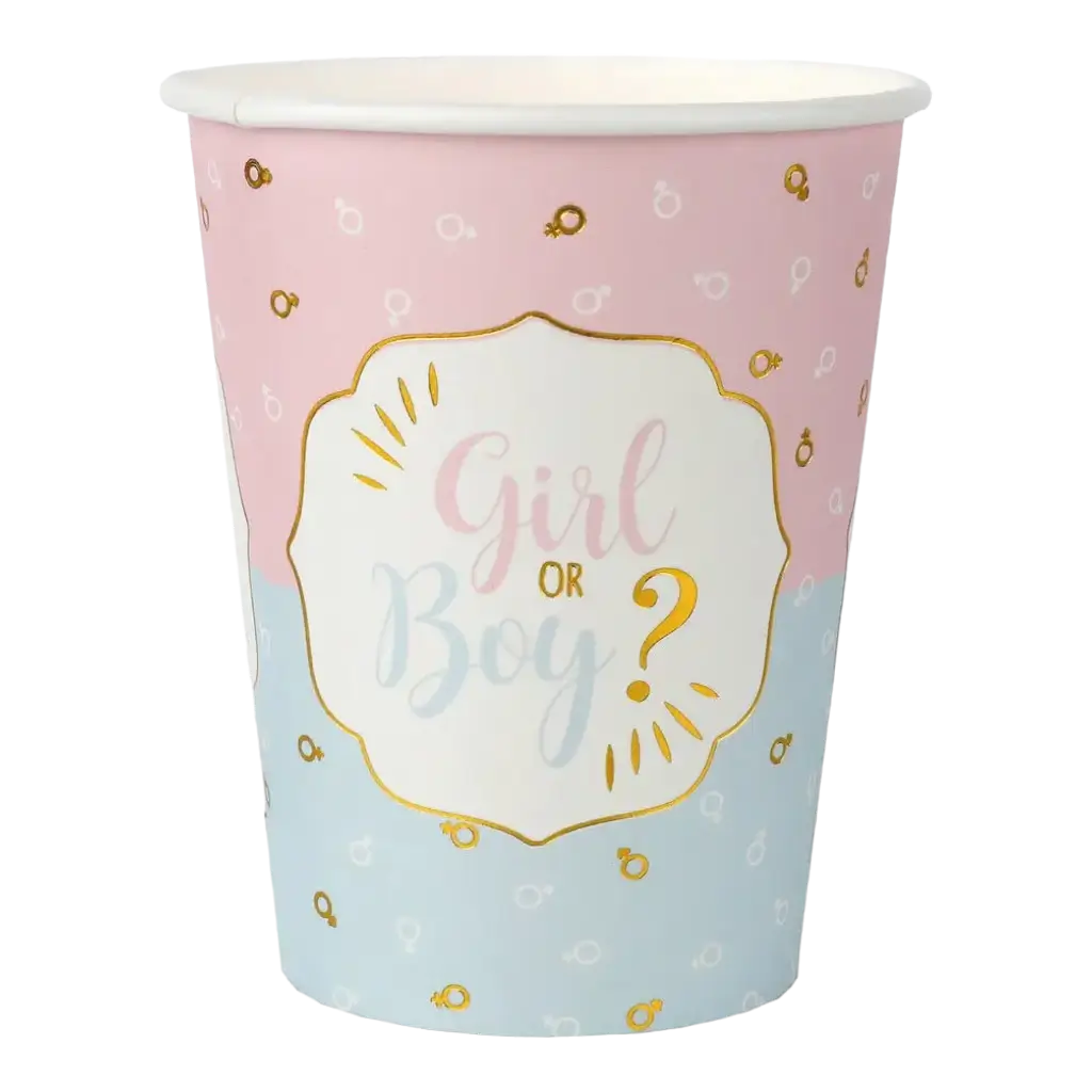 Gobelet Gender Reveal Girl or Boy ? 27cl - Lot de 10