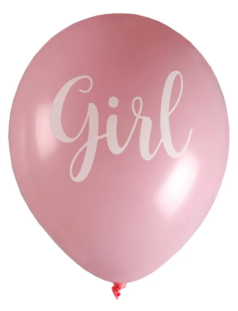 Ballon Girl or Boy ? Rose - Lot de 8