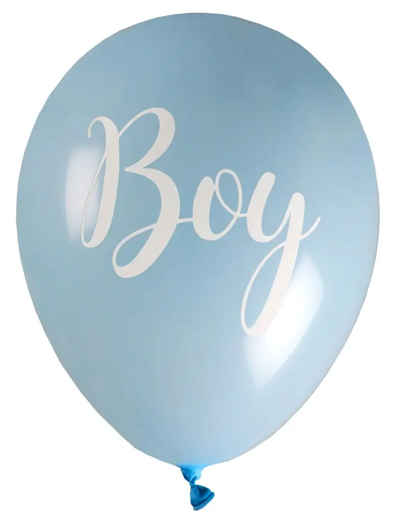 Ballon Girl or Boy ? Bleu - Lot de 8