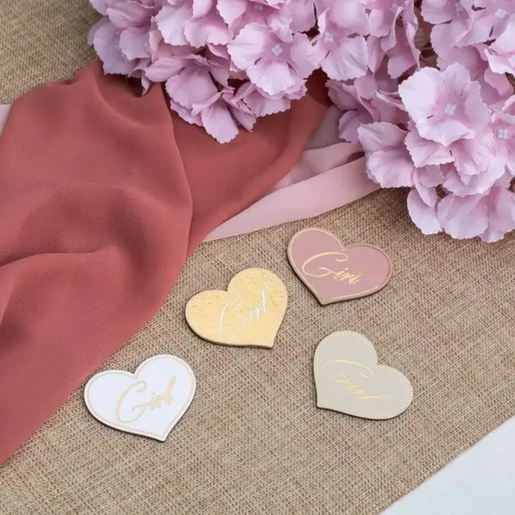 Décoration de Table Rose - Girl &amp; Boy - Lot de 10