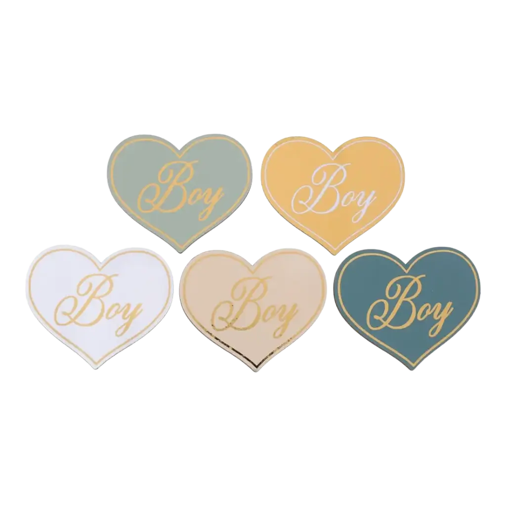 Décoration de Table Vert - Girl &amp; Boy - Lot de 10