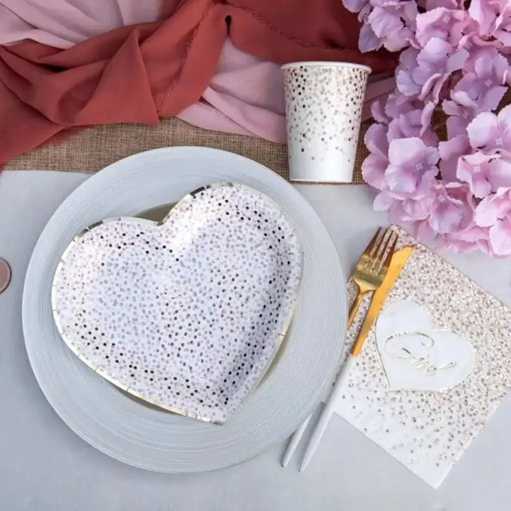 Assiette Girl &amp; Boy Rose 22,5cm - Lot de 10