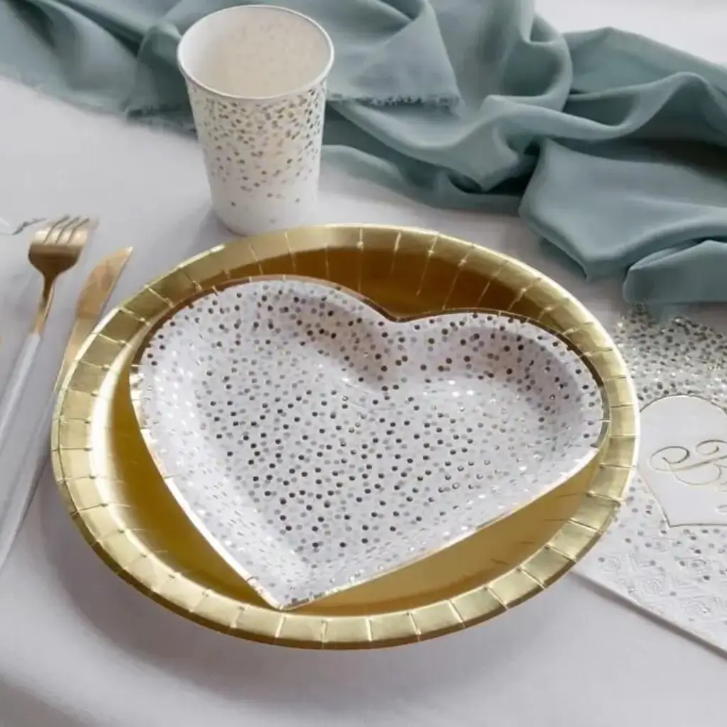 Assiette Girl &amp; Boy Verte 22,5cm - Lot de 10
