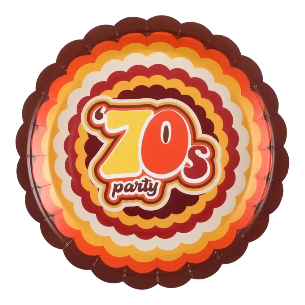 Assiette 70&#39;s  23cm - Lot de 10
