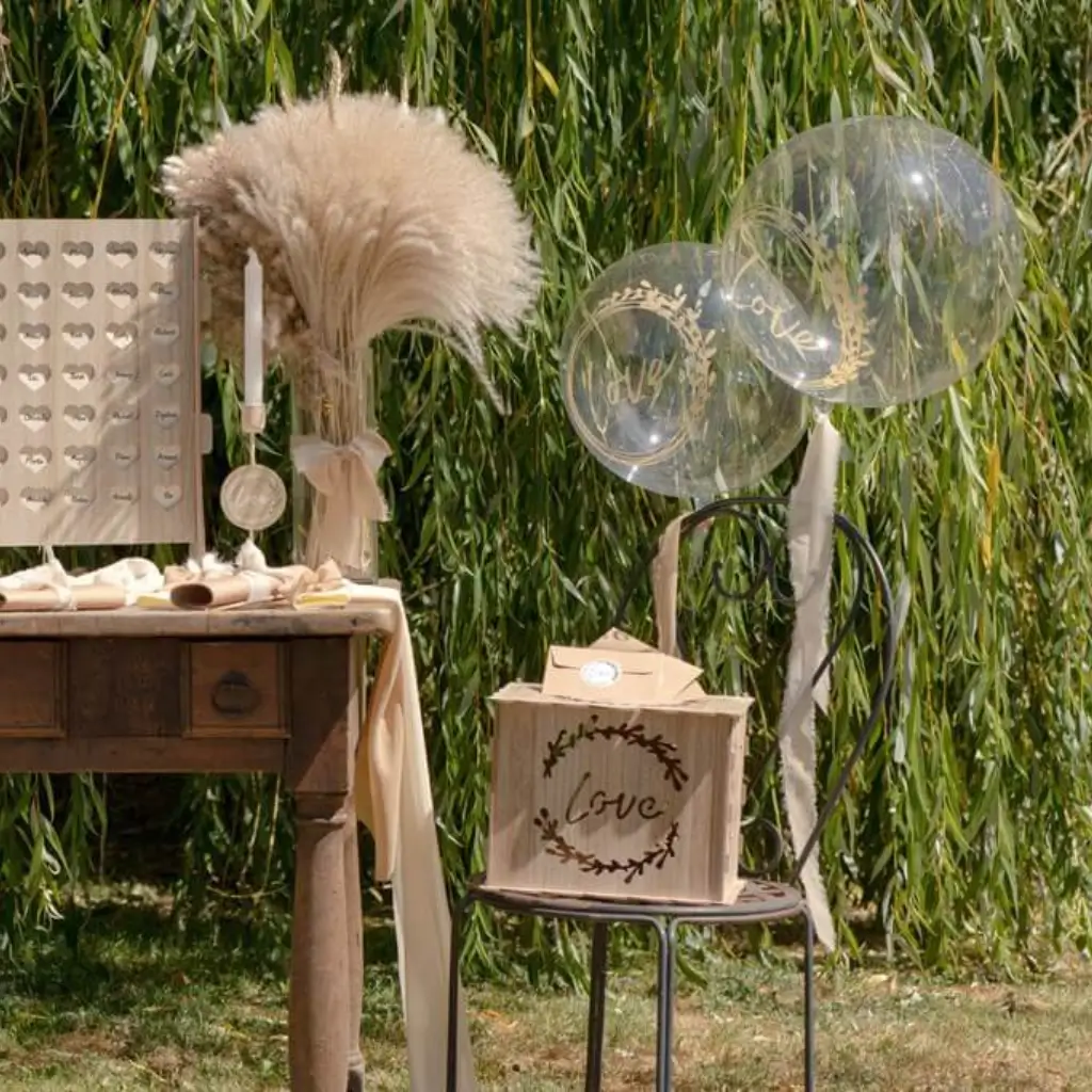 Ballon bobo Mariage naturel