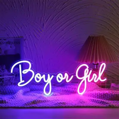 Lumière Néon Gender Reveal Boy or Girl