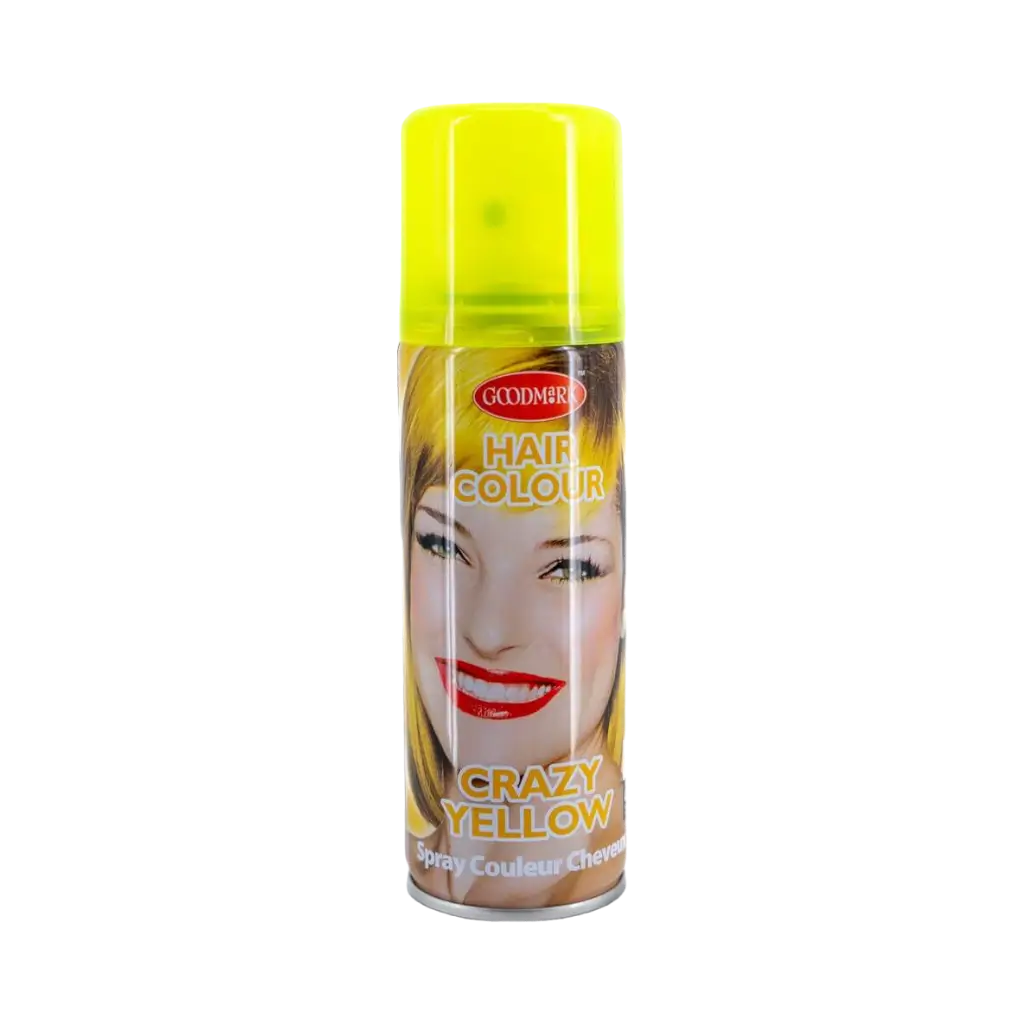 Bombe Spray cheveux, jaune fluo, 125 ml 