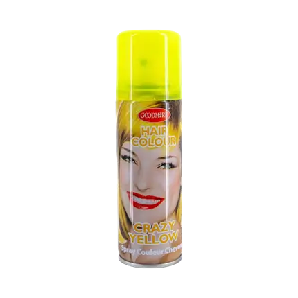 Bombe Spray cheveux, jaune fluo, 125 ml 