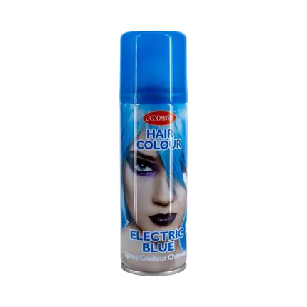 Bombe Spray cheveux, bleu fluo, 125 ml 