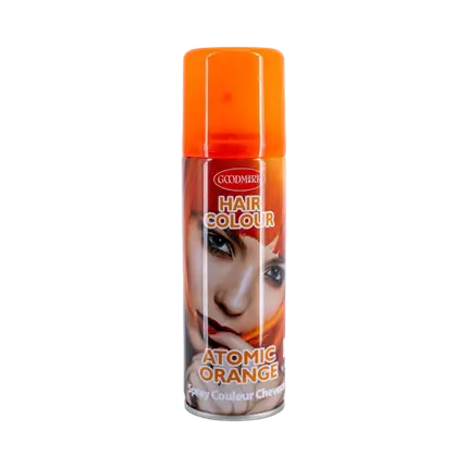 Bombe Spray cheveux, orange fluo, 125 ml 