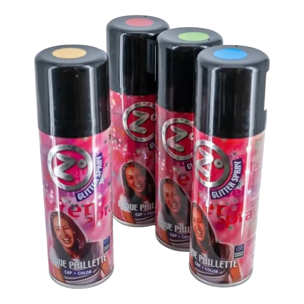 Bombe Spray Cheveux &amp; Corps pailletée Bleu 125ml