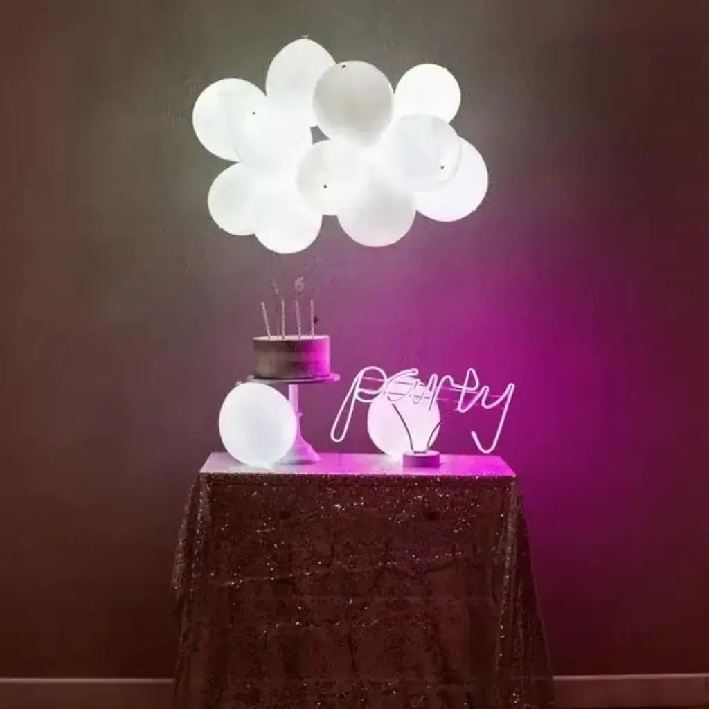 Ballons LED en latex - Blanc illooms® 
