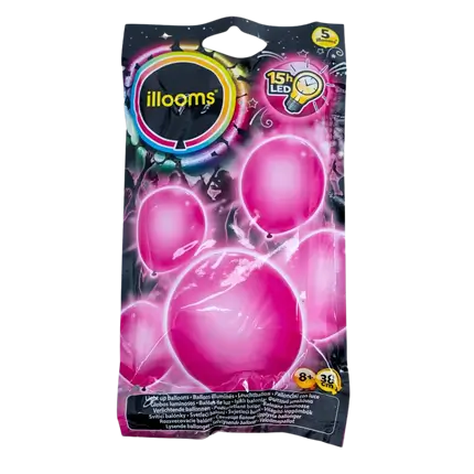 Ballons LED en latex - Rose illooms® 