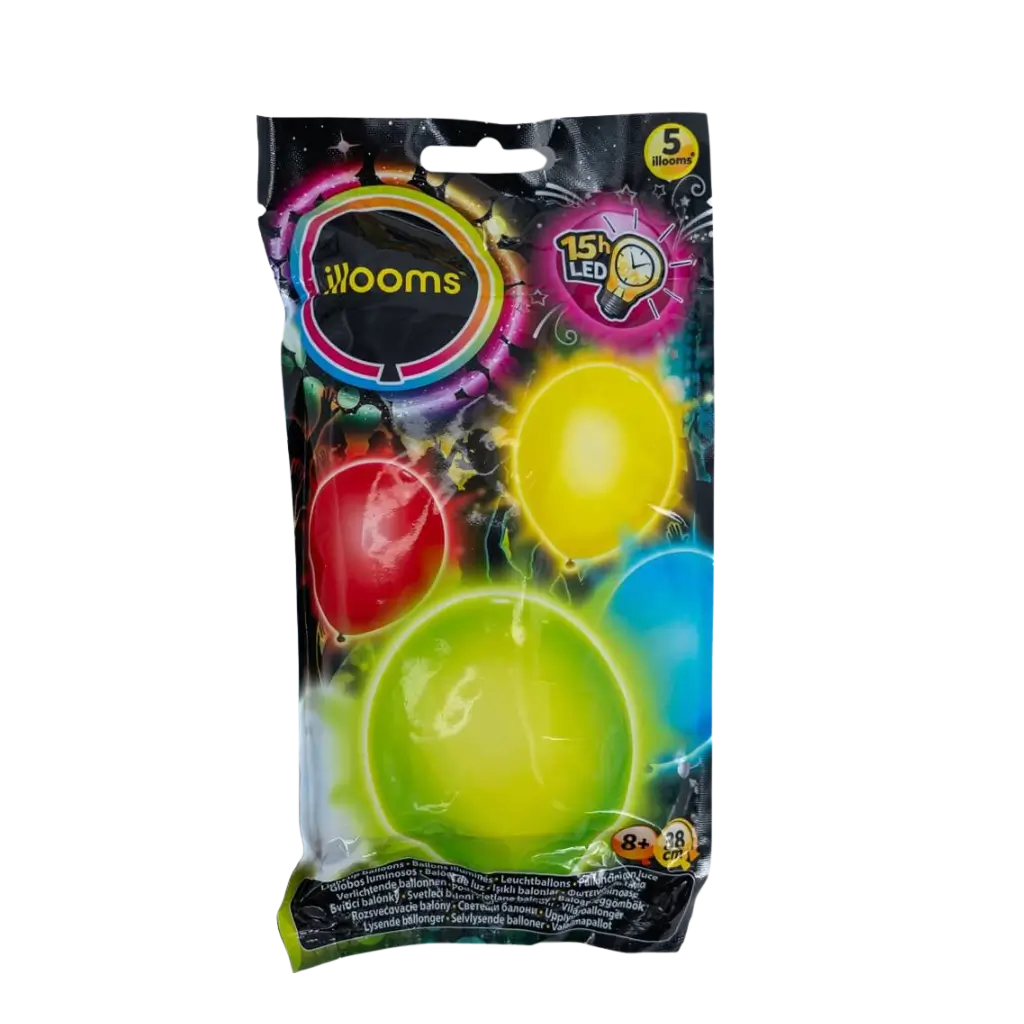 Ballons LED en latex - Couleurs mixtes illooms® 