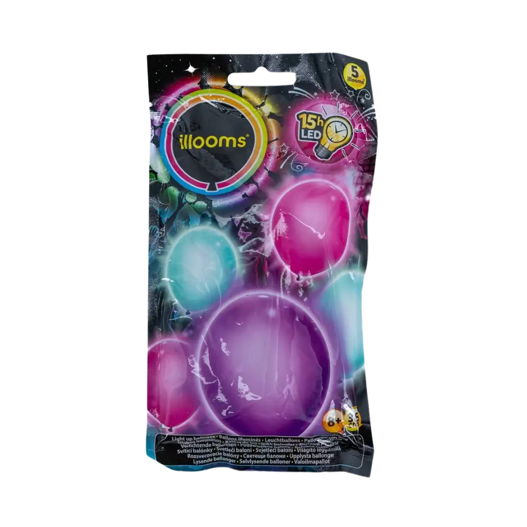 Ballons LED en latex - Couleurs froides illooms® 