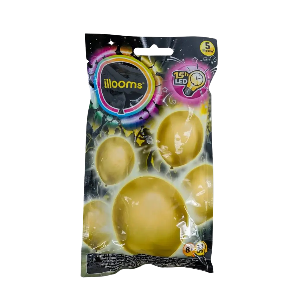 Ballons LED en latex - Or illooms® 