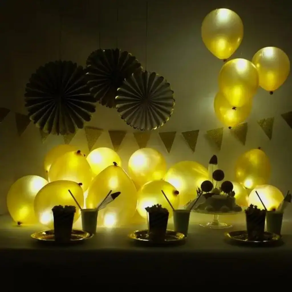 Ballons LED en latex - Or illooms® 