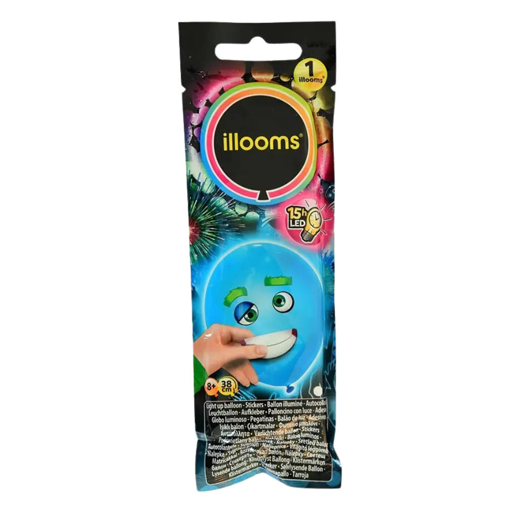 Kit de création Ballon LED Visages drôles - Bleu illooms® 