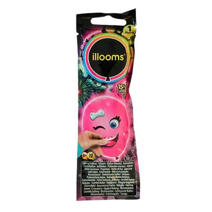 Kit création Ballon LED Visages drôles - Rose illooms® 
