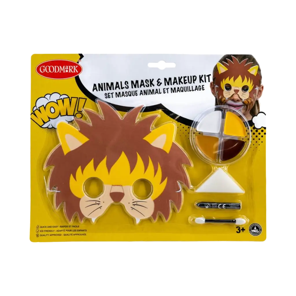 Kit de maquillage + Masque enfant, thème Lion 