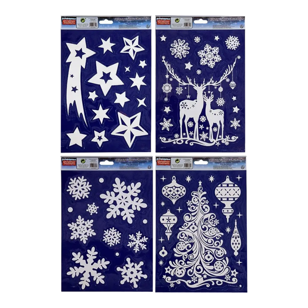Autocollants de Noël statique pour fenêtre x4