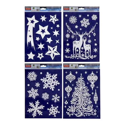 Autocollants de Noël statique pour fenêtre x4