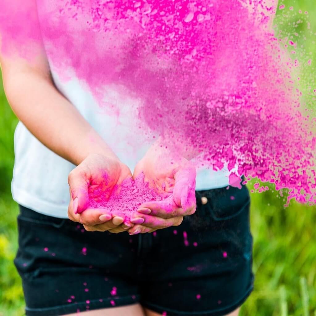 Mini Extincteur à poudre Holi - Rose