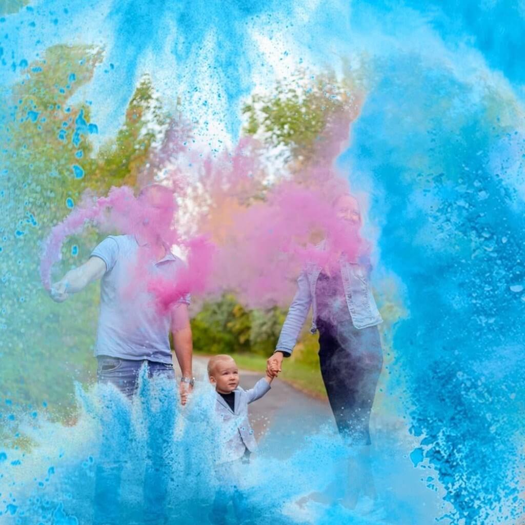 Mini Extincteur à poudre Gender Reveal - Bleu