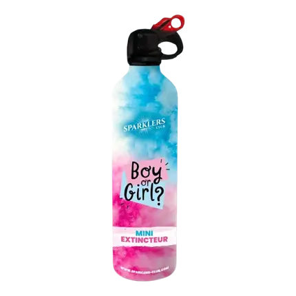 Mini Extincteur à poudre Gender Reveal - Bleu