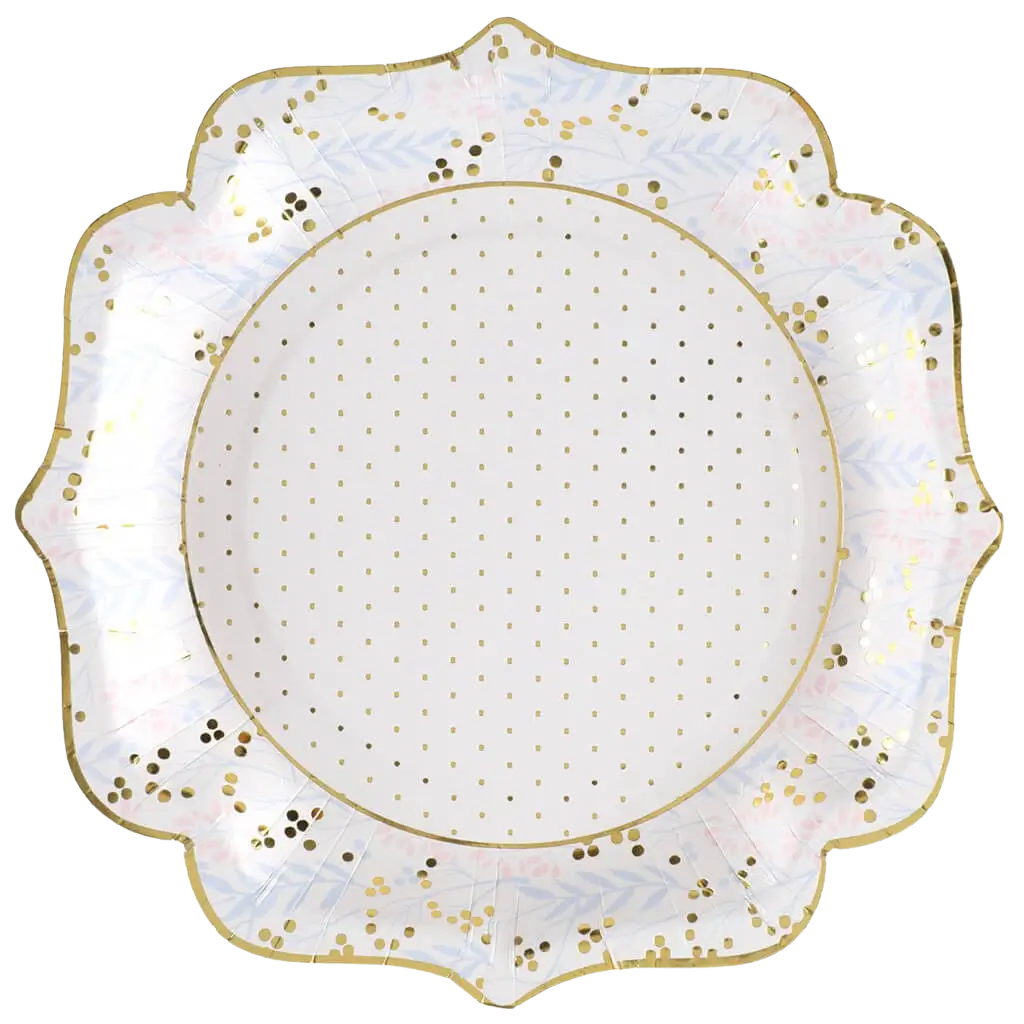 Assiette Baptême - Lot de 10