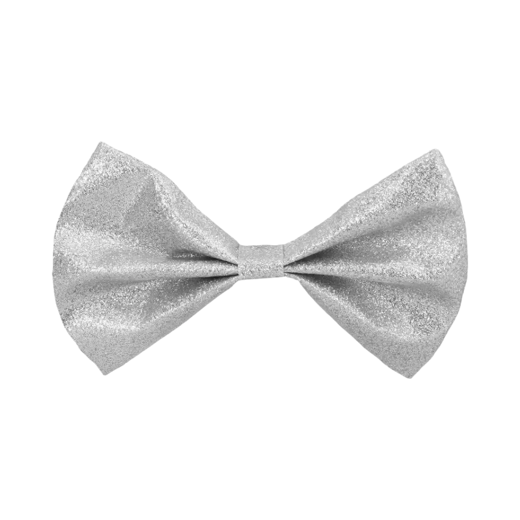 Noeud papillon à paillettes - Argent