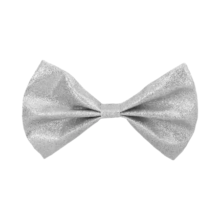 Noeud papillon à paillettes - Argent