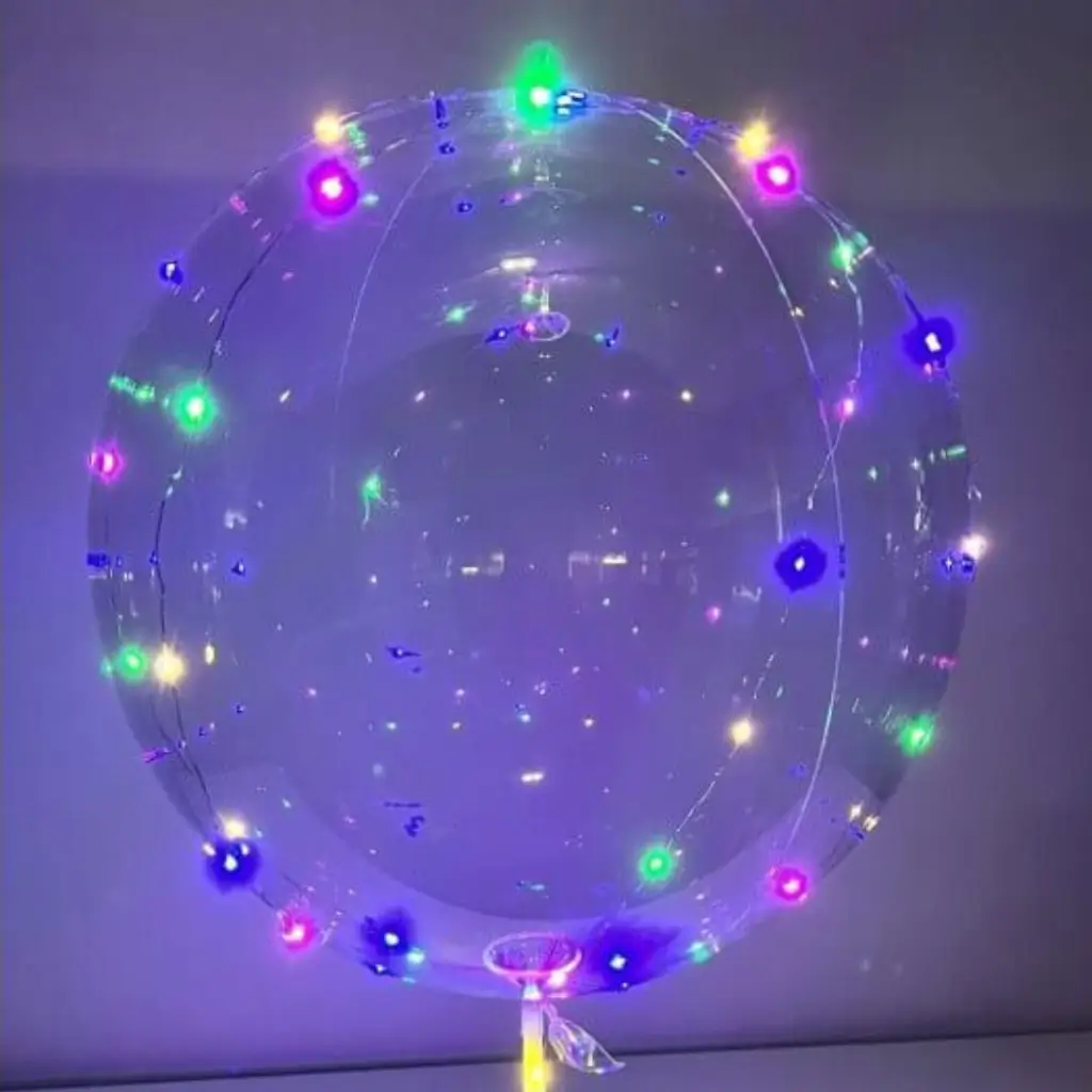 Ballon Bulle LED 40cm (Tige + Pied)