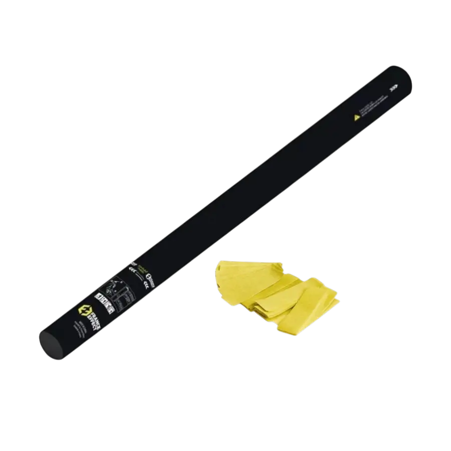 Canon à confettis fluos manuel orange 80cm