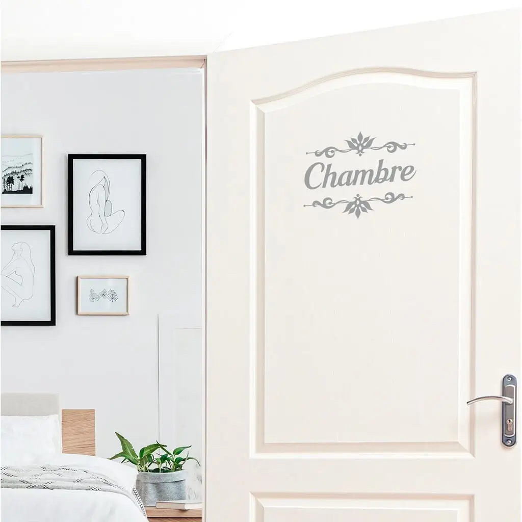 Sticker de Porte "Chambre"