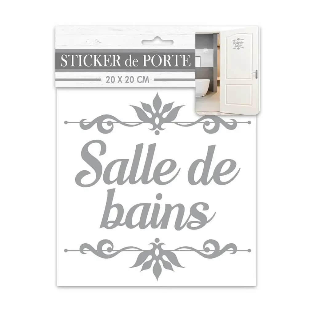 Sticker de Porte "Salle De Bains"