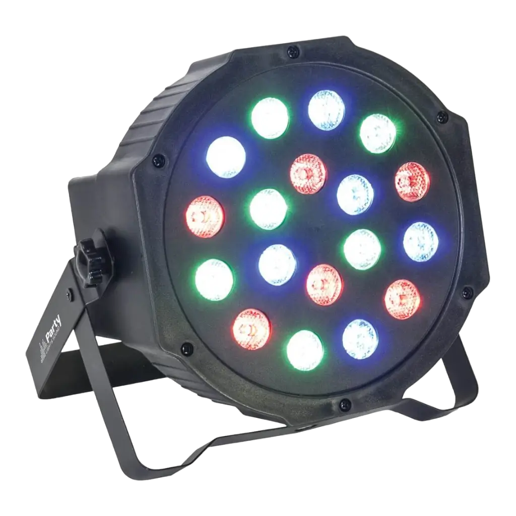 Projecteur PAR LED RGB DMX - 18 LED 1W