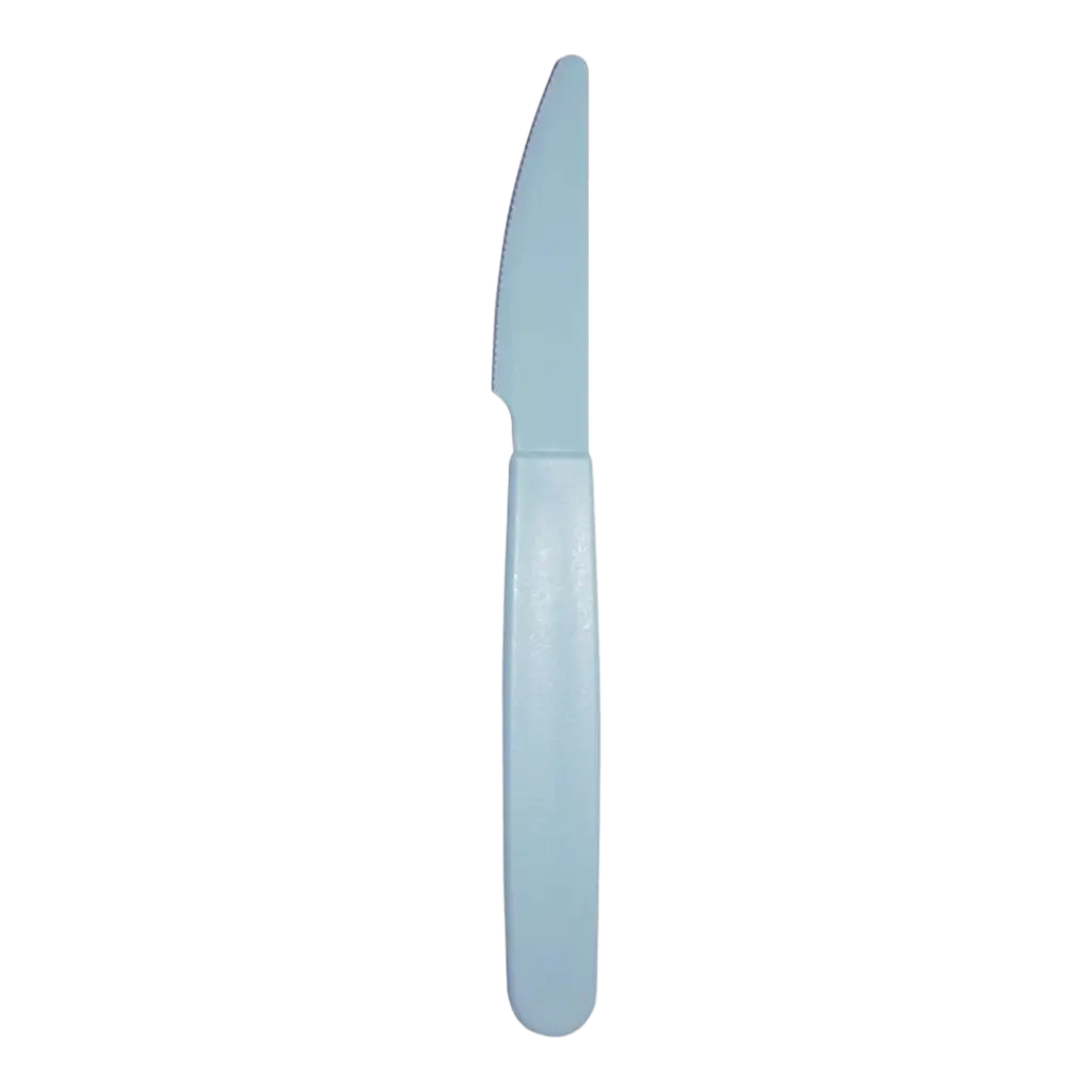Couteau incassable PP Bleu Pastel - Lot de 6