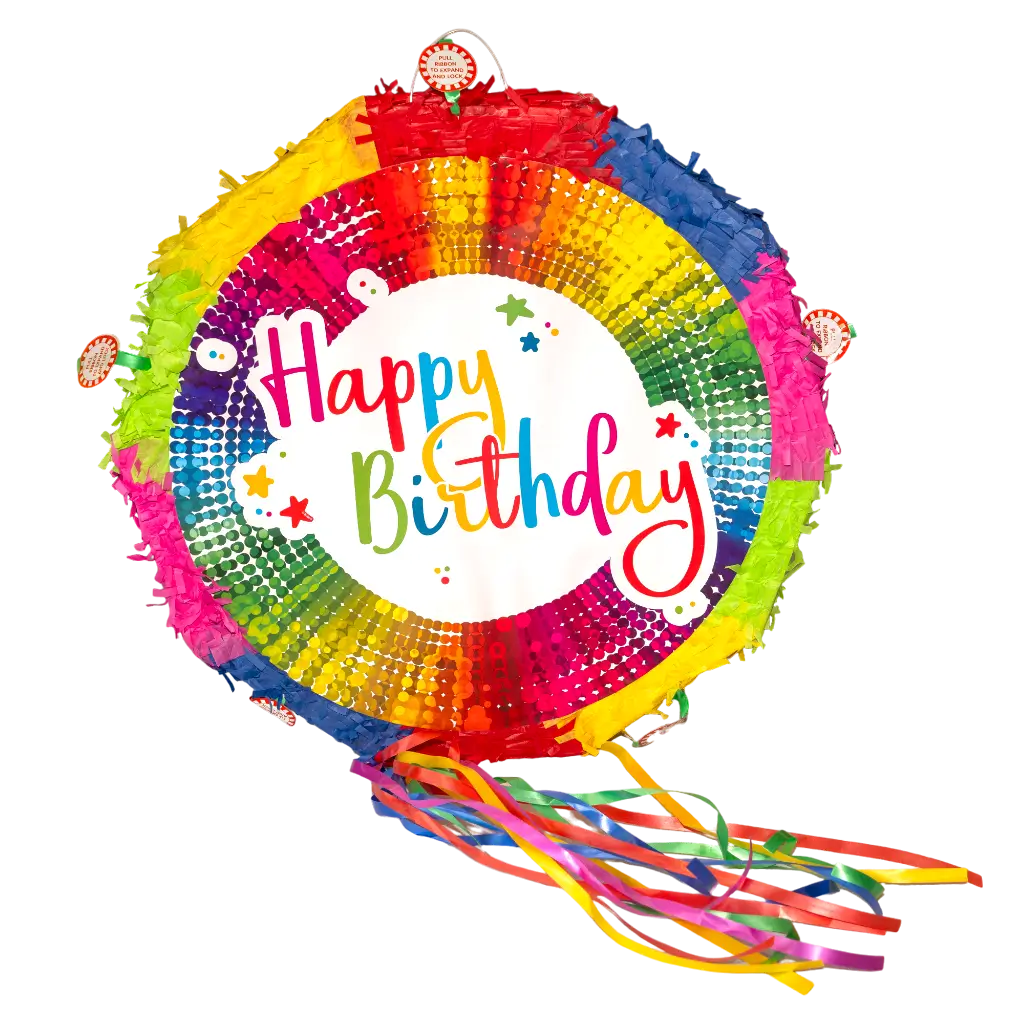 Pinata à tirer Happy Birthday