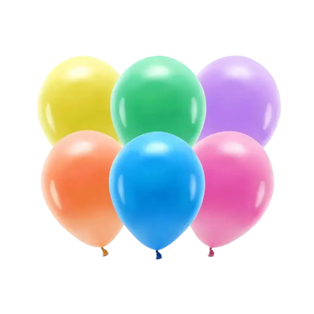 Lot de 10 Ballons de Baudruche Biodégradables Multicolore