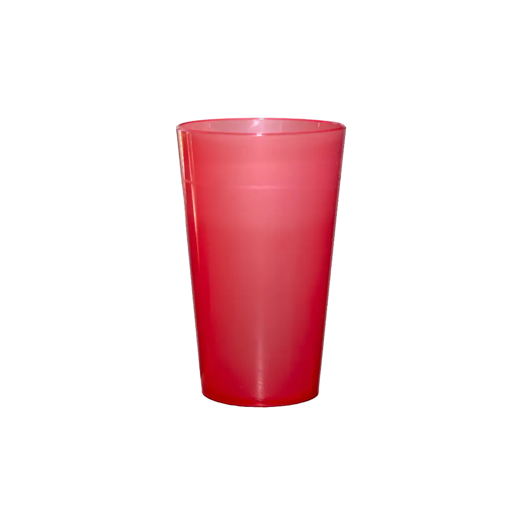 Gobelet Ecocup Rouge 25cl utile (33cl ras bord) Réutilisable - Type Demi, Jus, Soft