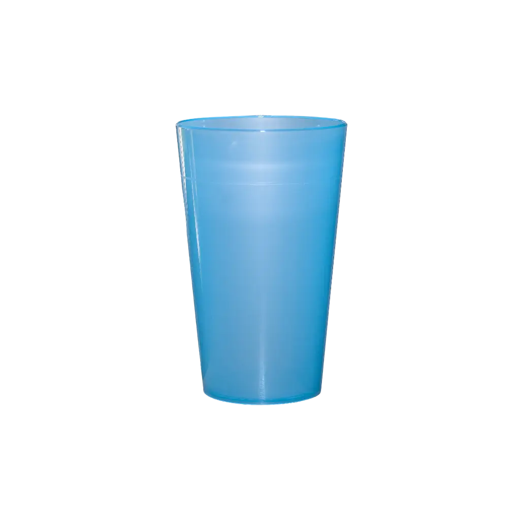 Gobelet Ecocup Bleu 25cl utile (33cl ras bord) Réutilisable - Type Demi, Jus, Soft