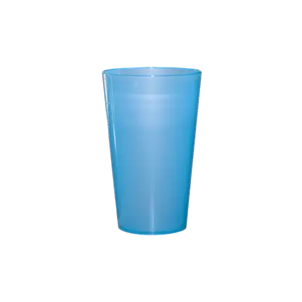 Gobelet Ecocup Bleu 25cl utile (33cl ras bord) Réutilisable - Type Demi, Jus, Soft