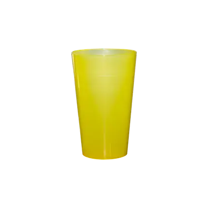 Gobelet Ecocup Jaune 25cl utile (33cl ras bord) Réutilisable - Type Demi, Jus, Soft