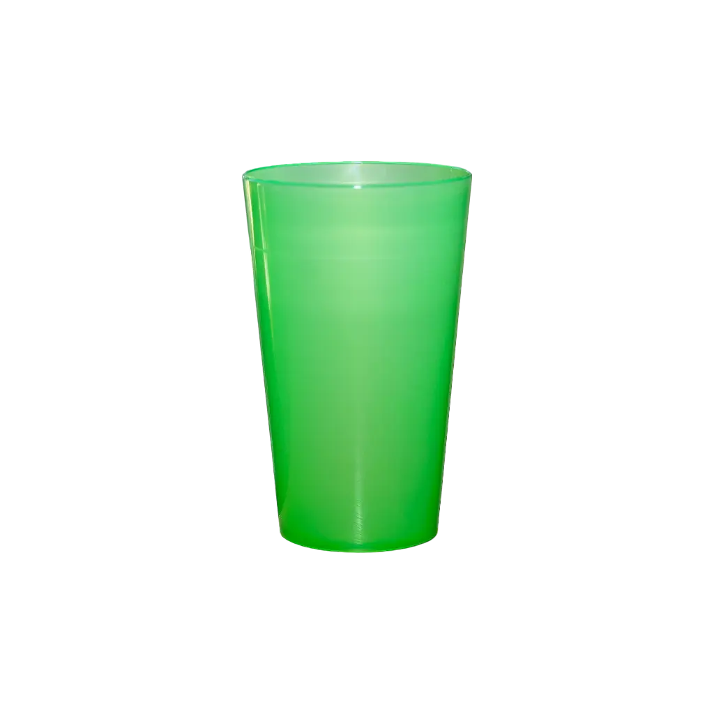 Gobelet Ecocup Vert 25cl utile (33cl ras bord) Réutilisable - Type Demi, Jus, Soft