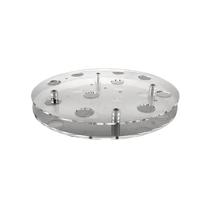 Plateau Rond Transparent pour Verre à Shooter