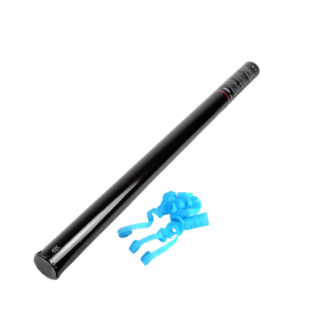 Canon à confettis Streamer Manuel 80cm - Bleu