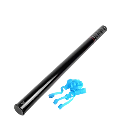 Canon à confettis Streamer Manuel 80cm - Bleu